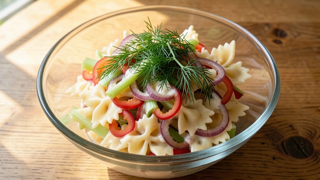 Bowtie Pasta Salad Recipe Pioneer Woman: Celery Crown Crunch in Creamy Dill Ranch Bliss