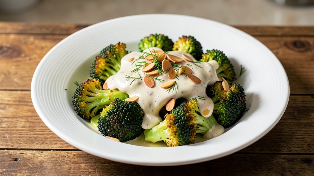 Cooked Broccoli Salad Recipe: Warm Roasted Broccoli Meets Creamy Ranch Crunch