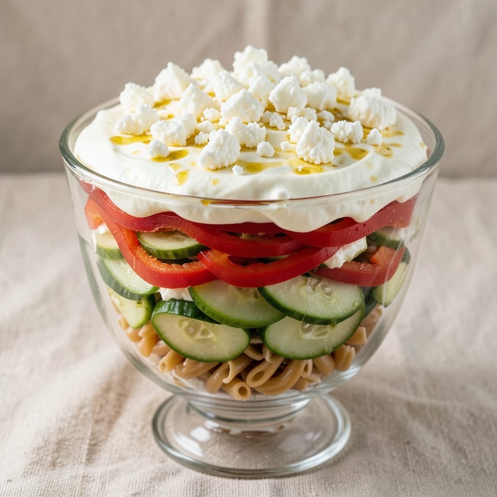 7 Layer Pasta Salad Recipe: No-Mayo Creamy Crunch With Perfectly Stacked Layers