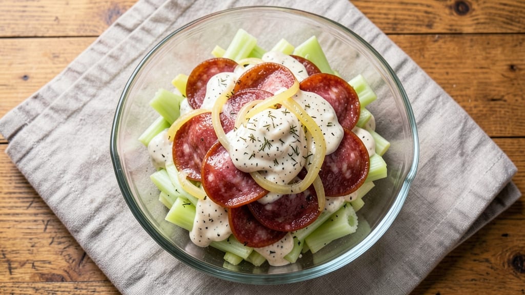 Pioneer Woman Bologna Salad Recipe: Crisp Celery Crowns Over Cool Ranch Velout