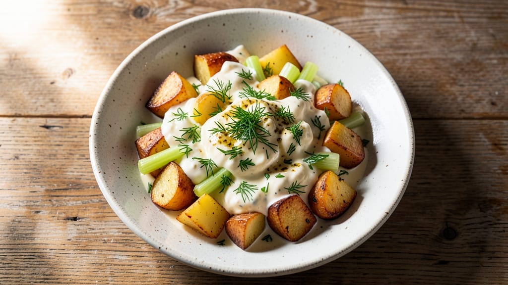 Best Warm Potato Salad Recipe With Mayonnaise: Velvety Creamy Texture With Crisp Celery Bites