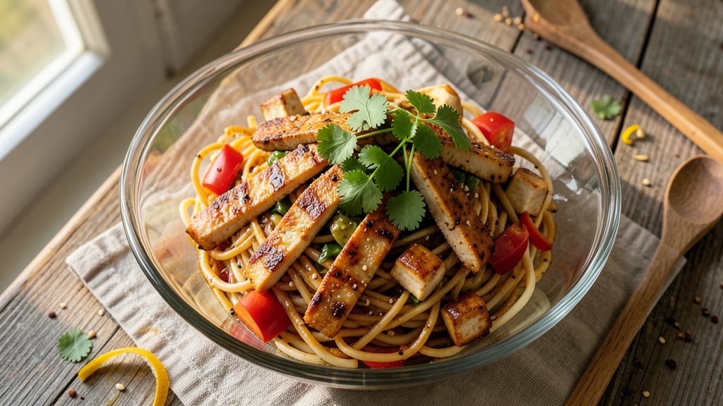 Asian Chicken Pasta Salad Recipe: Crispy Sesame-Tossed Protein with Tangy Soy-Lime Dressing