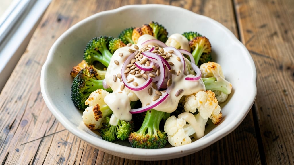 Broccoli Cauliflower Salad Recipe With Miracle Whip: Crunchy Crowns Over Creamy Ranch Bliss