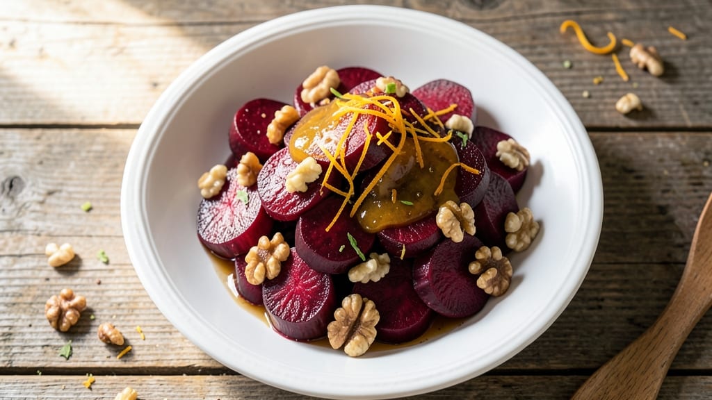 Basic Beet Salad Recipe: Earthy Sweetness Meets Crispy Walnut Crunch