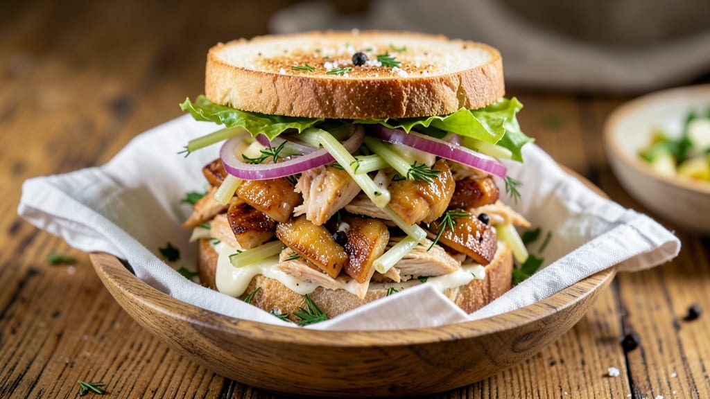 Chicken Salad Sandwich Recipe Without Mayo: Crisp Celery Crowns Over Zesty Lemon Herb Dressing Bliss