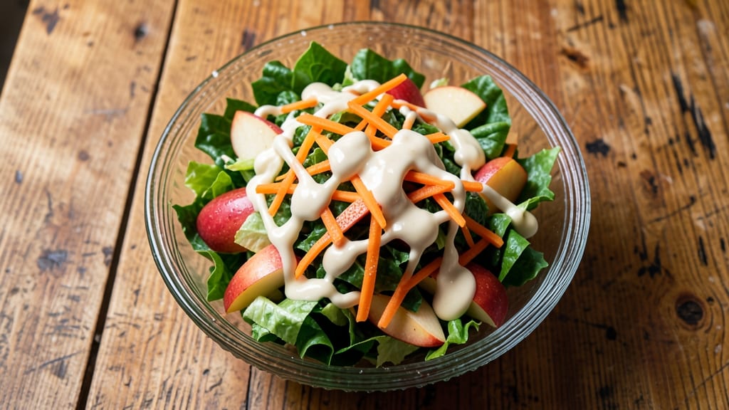 Apple Coleslaw Salad Recipe: Crunchy Apple Bites Over Creamy Herb Dressing Bliss