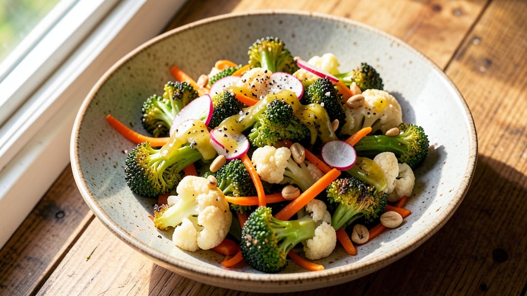 Broccoli Cauliflower Carrot Salad Recipe: Crunchy Veggie Medley With Citrus-Herb Vinaigrette
