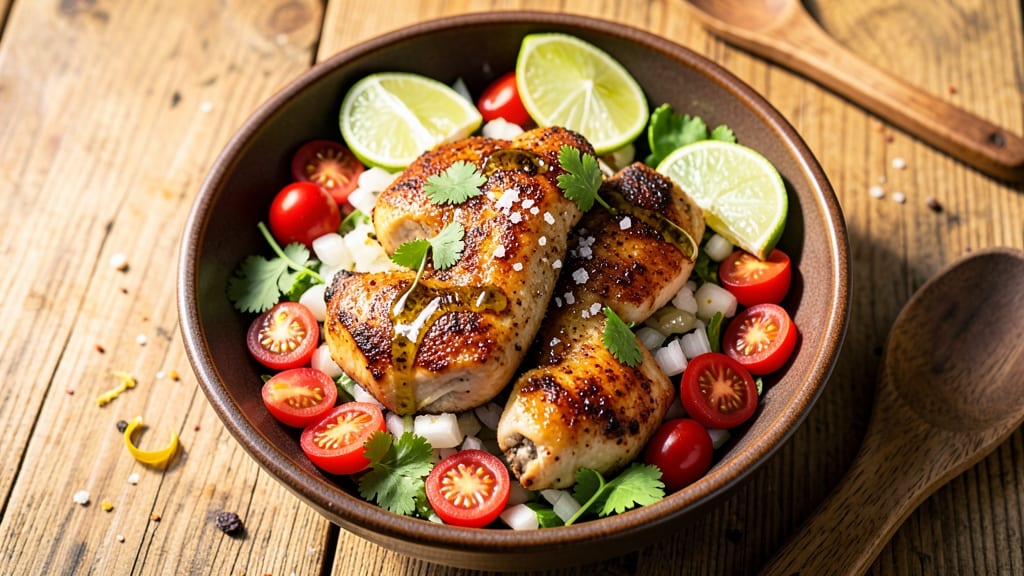 Authentic Mexican Chicken Salad Recipe: Zesty Lime-Cilantro Dressing Over Crispy Chicken