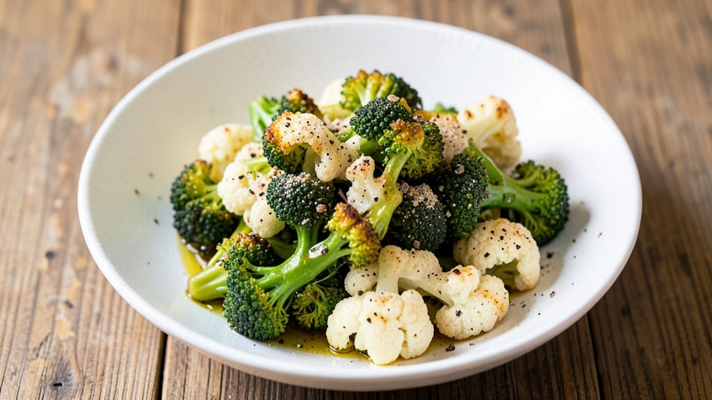 Broccoli Cauliflower Salad Recipe Keto: Crisp Roasted Veggies With Creamy Parmesan Dressing