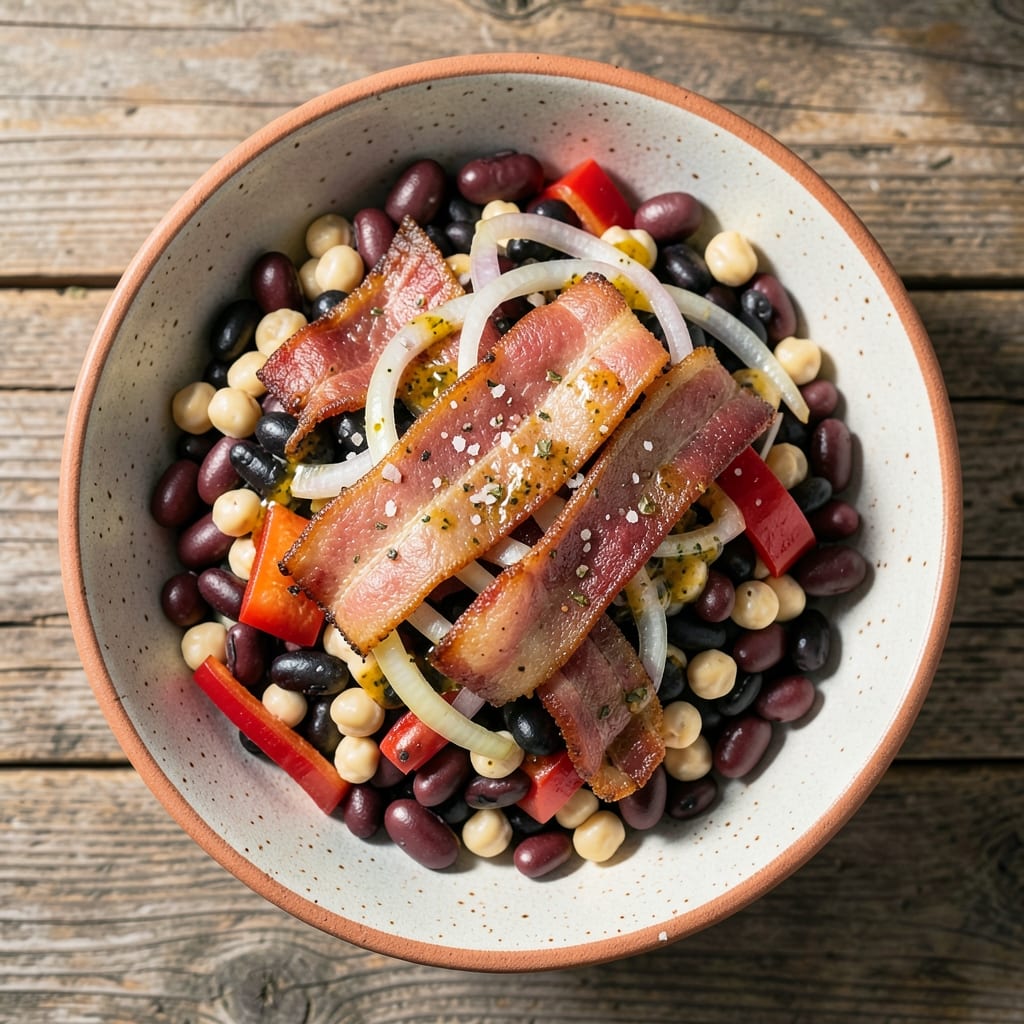 3 Bean Salad Recipe with Bacon: Smoky Crunch Meets Hearty Pantry Comfort