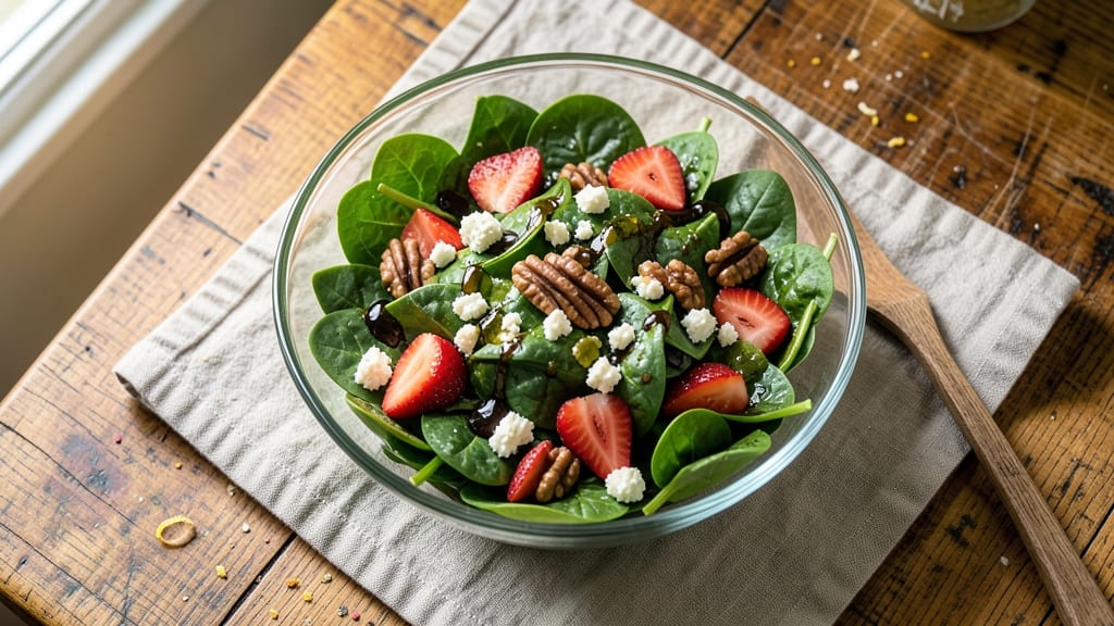 Applebee's Spinach Strawberry Salad Recipe: Sweet-Tart Balance with Creamy Balsamic Dressing