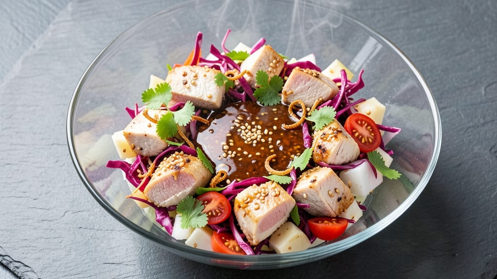 Asian Chicken Salad Sesame Dressing Recipe: Nutty-Tangy Glaze for Perfect Crunch