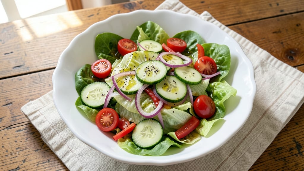 Basic Garden Salad Recipe: Crisp Veggies and Perfect Vinaigrette Balance