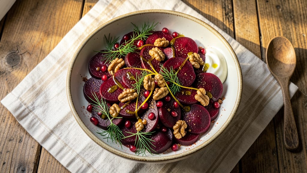 Armenian Beet Salad Recipe: Earthy Walnut and Pomegranate Contrast