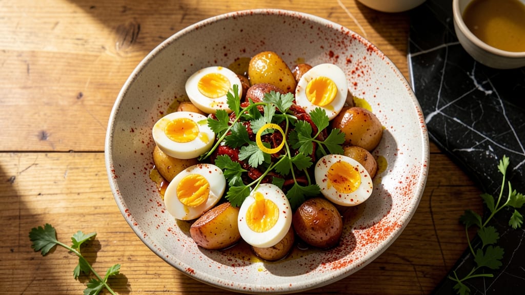 Spanish Potato Salad Recipe with Eggs: Vibrant Paprika and Smoky Paprika Crunch
