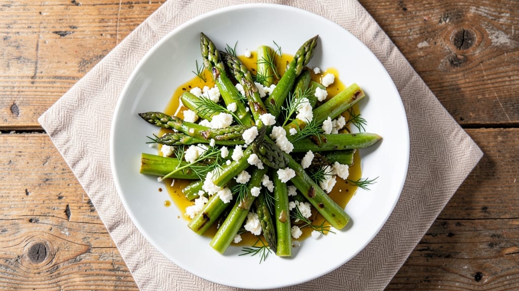Asparagus Salad Recipe With Feta: Bright Green Bites with Crumbly Cheese