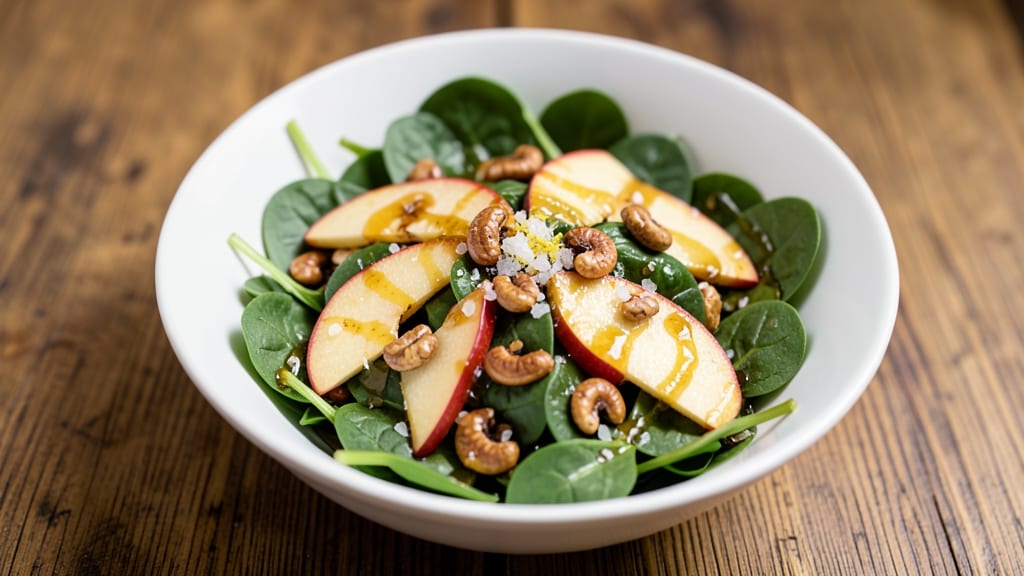 Apple Cashew Salad Recipe: Crunchy Nutty Bites Over Zesty Citrus Dressing