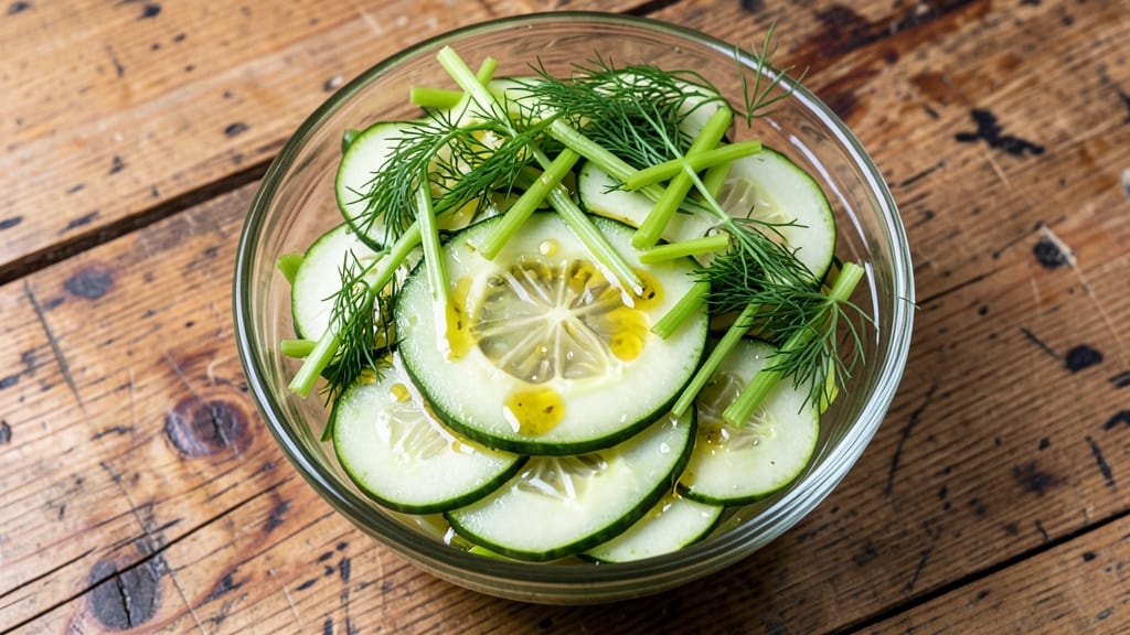 Cucumber Salad Recipe Pioneer Woman: Crisp Celery Crowns Over Zesty Dill-Lime Vinaigrette Bliss