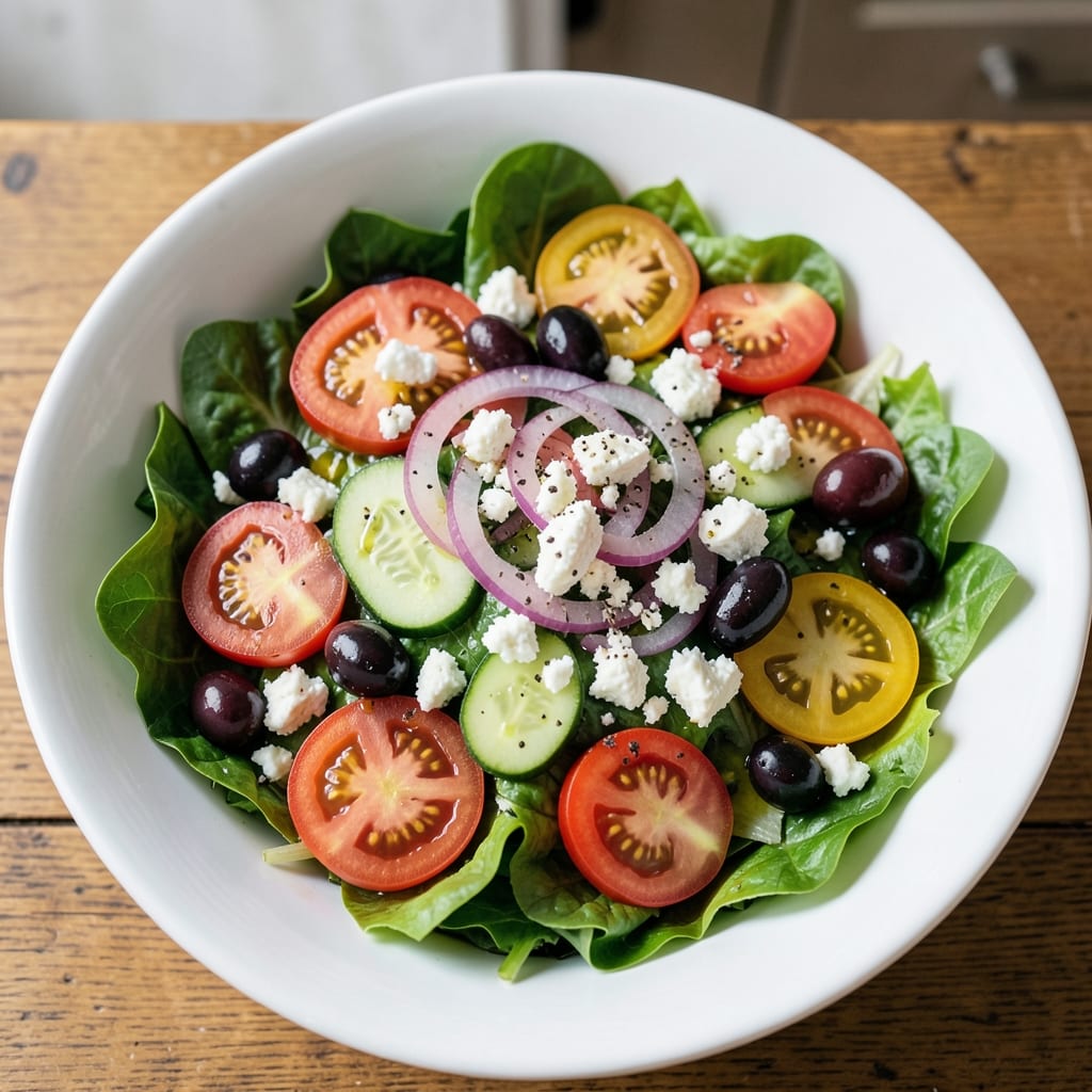 American Greek Salad Recipe: Bold Tomato, Cucumber, and Feta Crunch