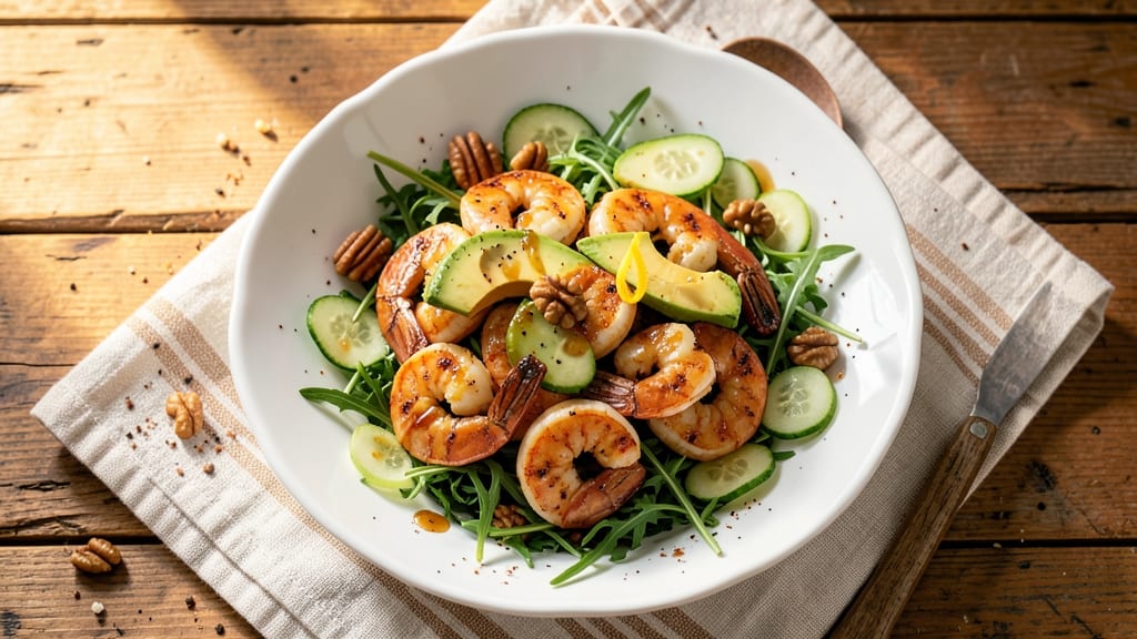 BBQ Shrimp Salad Recipe: Smoky Grilled Shrimp Over Zesty Citrus Lime Dressing