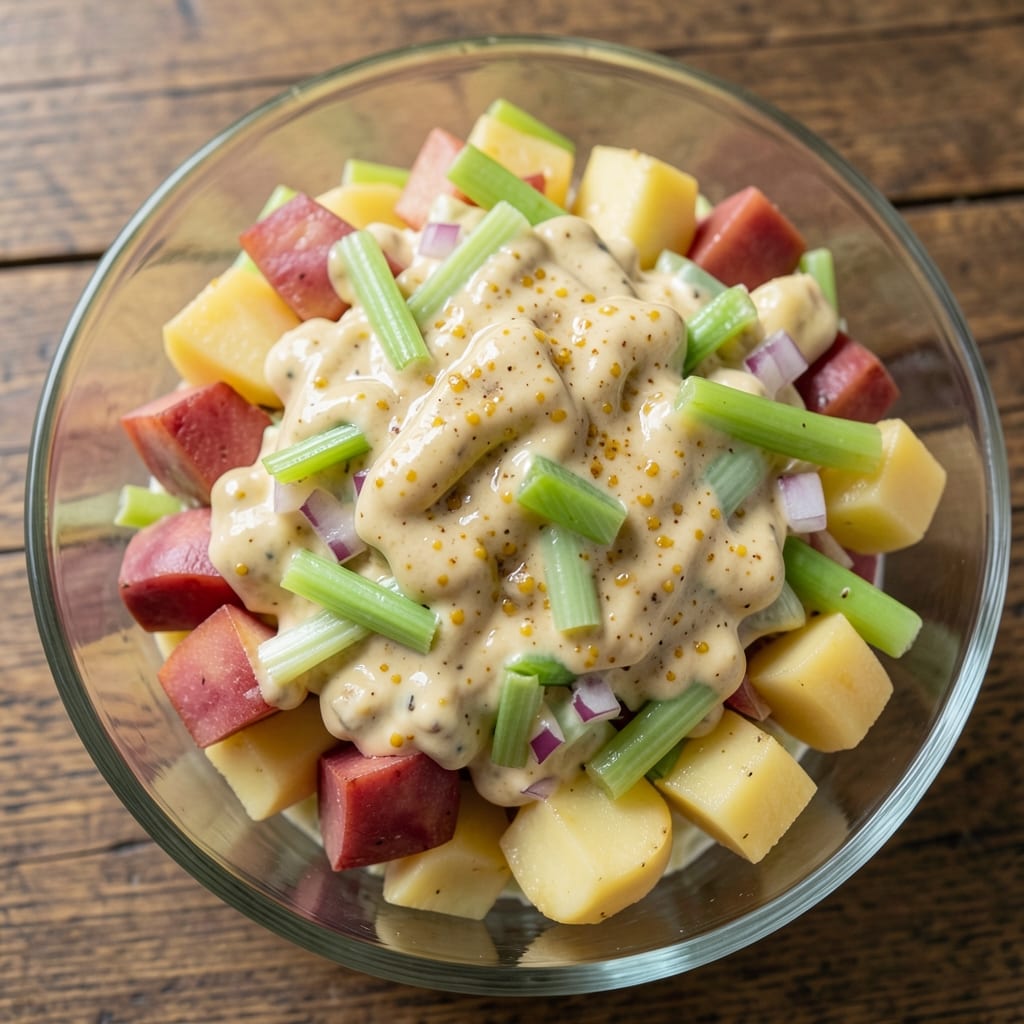 American Potato Salad Recipe with Mustard: Bold Tang and Crisp Celery Bites