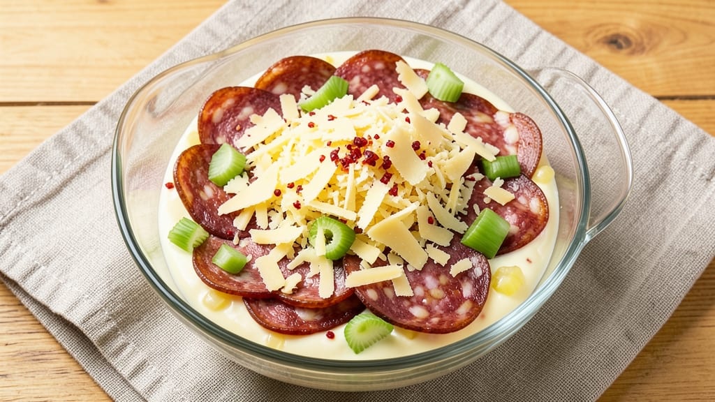 Bologna Salad With Cheese Recipe: Crisp Celery Crowns Over Melty Cheddar Bliss