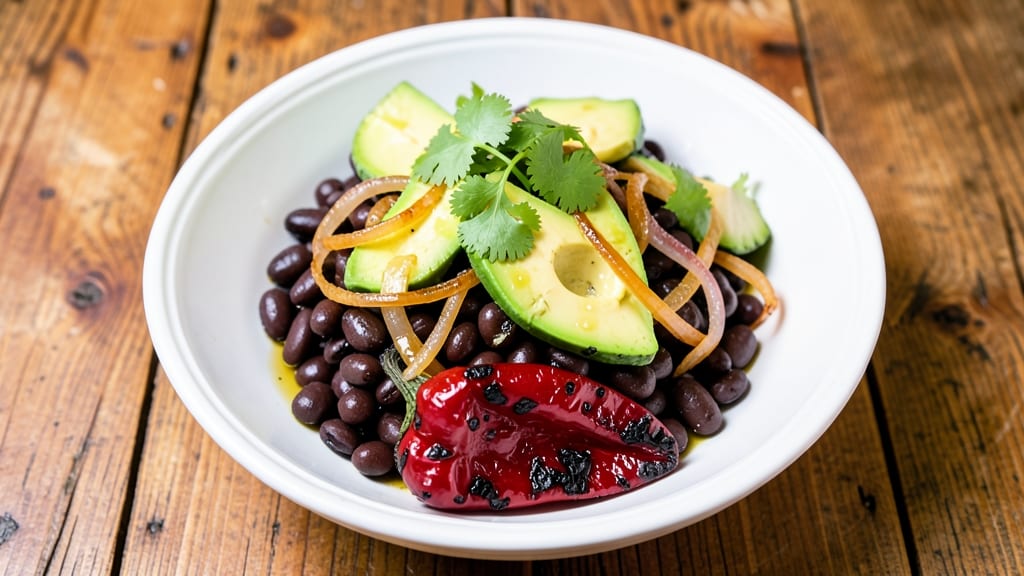 Calypso Cafe Black Bean Salad Recipe: Jamaican Jerk Spice with Crisp Avocado Lime Zing