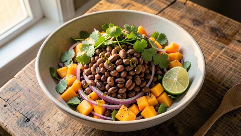 Black Bean Salad With Mango, Cilantro, and Lime Recipe: Tropical Brightness in 15 Minutes