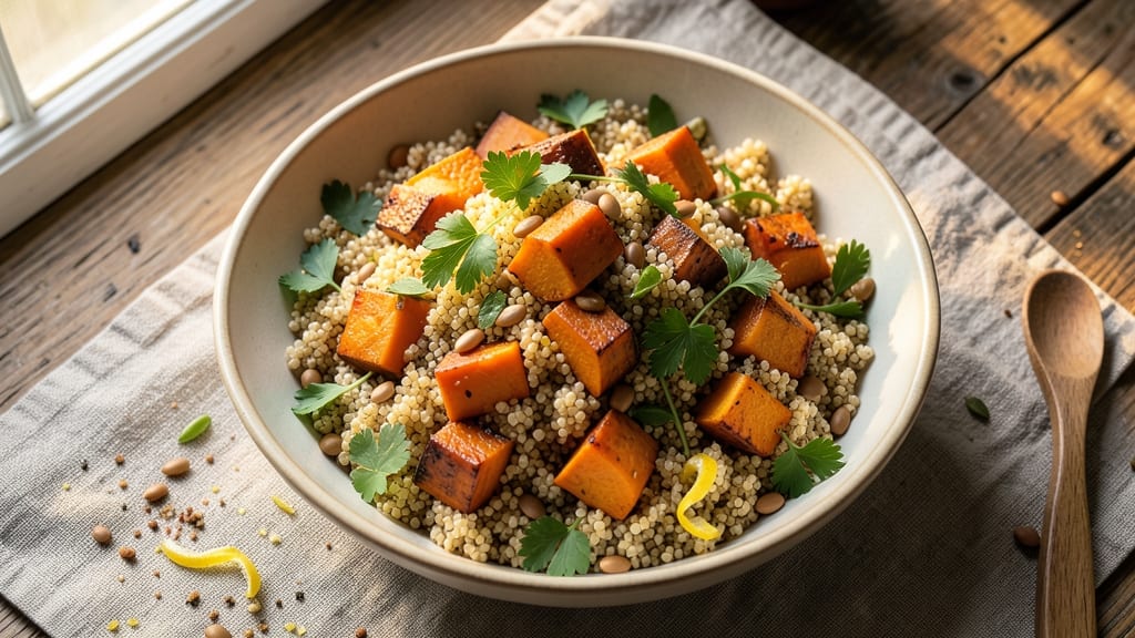Butternut Squash Quinoa Salad Recipe: Roasted Sweetness Meets Nutty Crunch