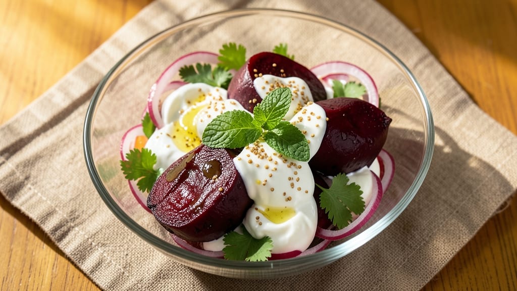 Beetroot Salad Indian Recipe: Spiced Yogurt and Mint Vibrancy
