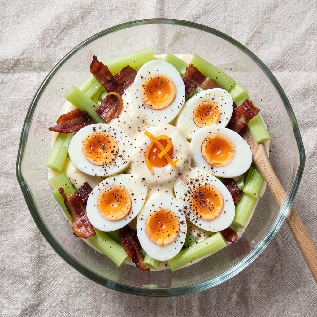 1908 Salad Recipe: Vintage Creaminess With Celery Crunch and Hidden Bacon