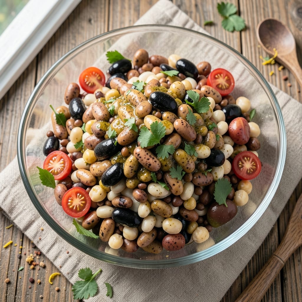 6 Bean Salad Recipe Healthy: Protein-Packed Pantry Staples Without Mayo