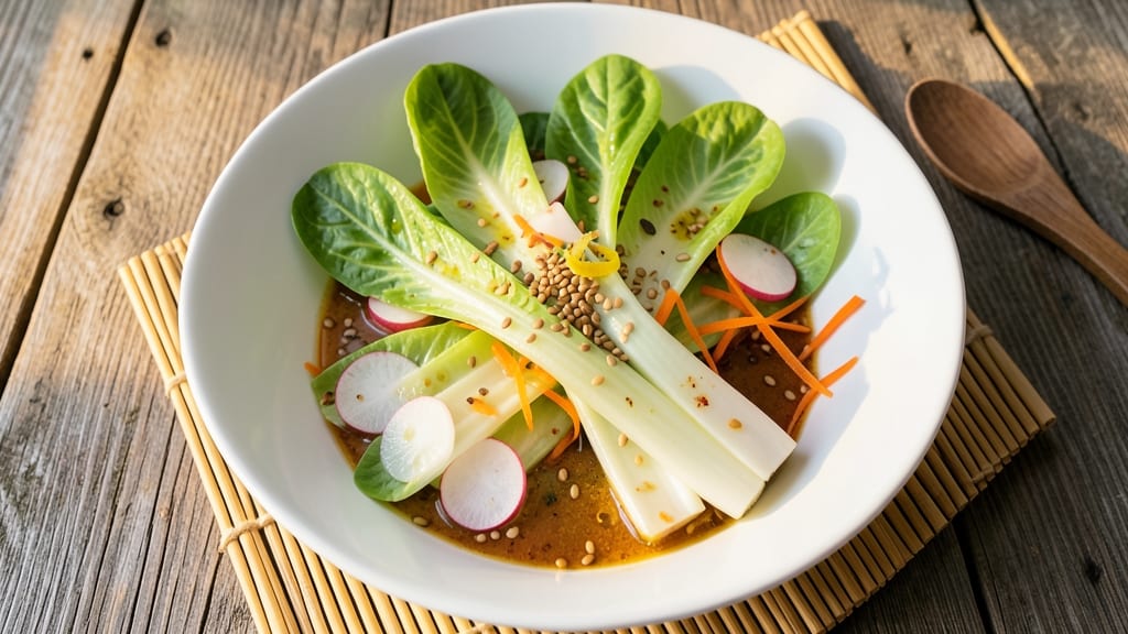 Asian Bok Choy Salad Recipe: Crispy Sesame-Tossed Greens With Umami Dressing