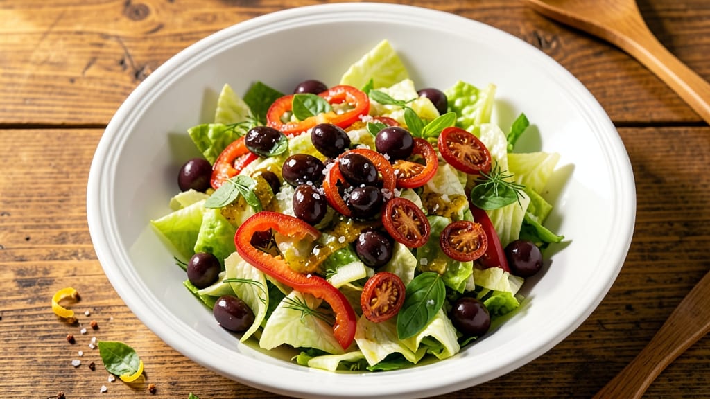 Bravo Italian Restaurant Chopped Salad Recipe: Celery Crown Crunch Over Creamy Parmesan-Anchovy Dressing
