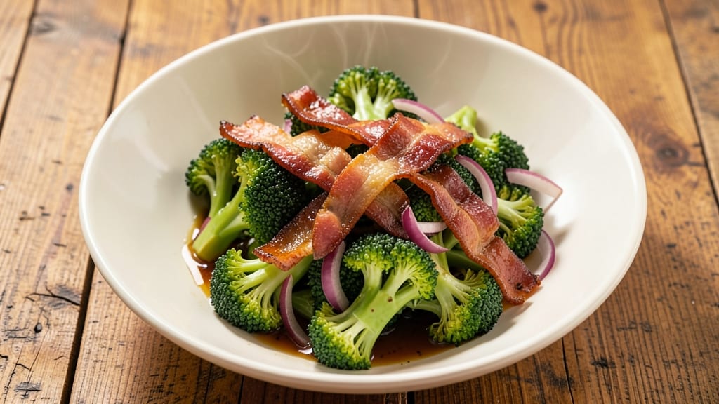 Broccoli Bacon Red Onion Salad Recipe: Crispy Bites and Sweet Onion Harmony