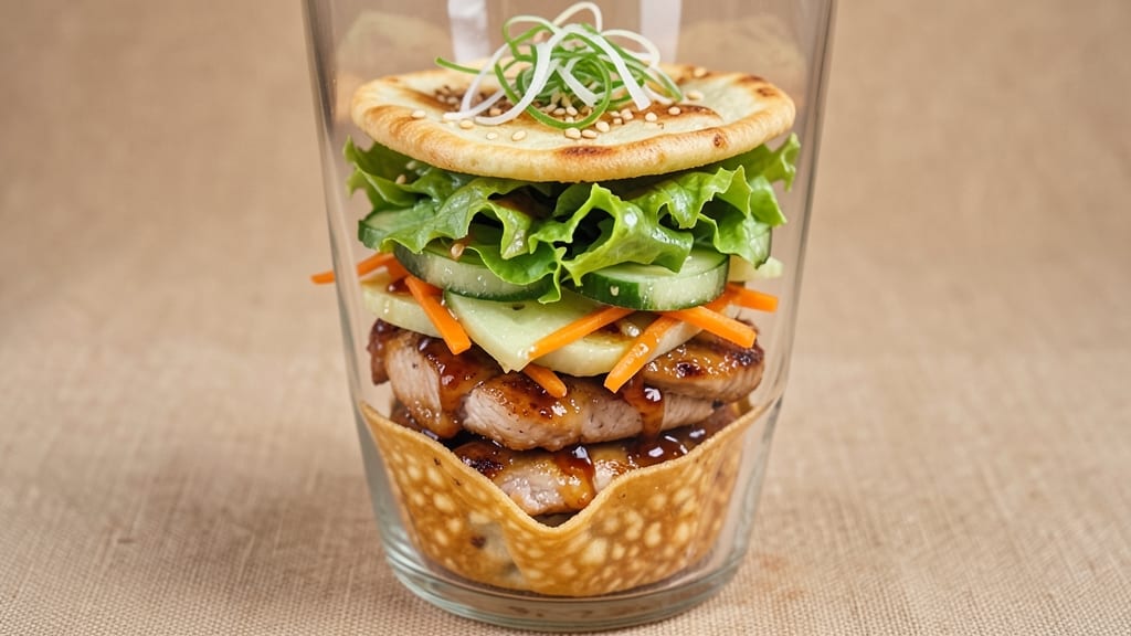 Asian Chicken Salad Sandwich Recipe: Crispy Wonton Shells and Sweet Chili Kick