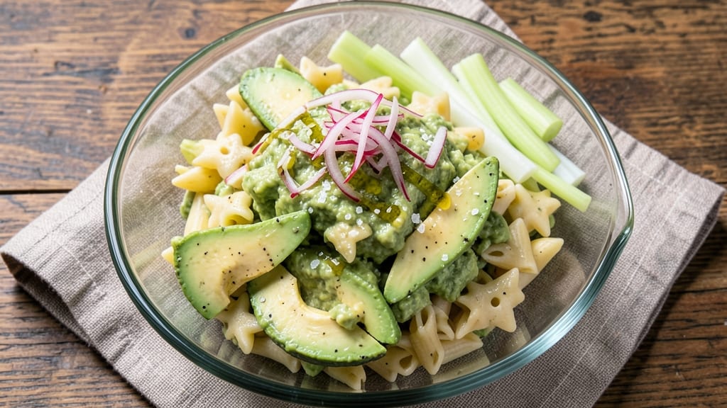 Avocado Macaroni Salad Recipe: Bright Green Creaminess With Celery Crunch